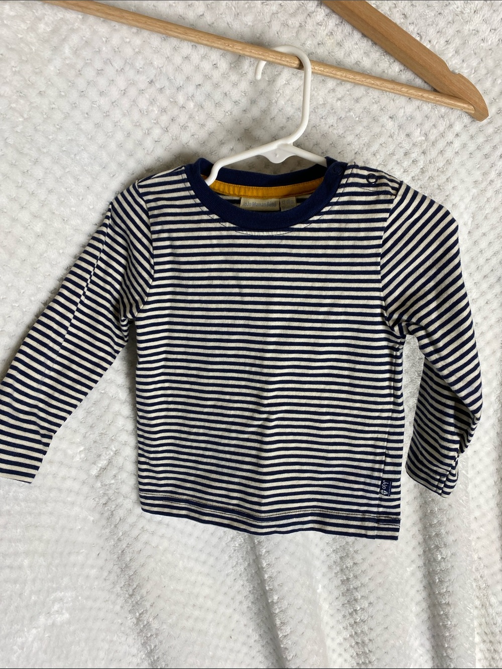 JoJo Maman bebe Navy blue Striped Long Sleeve Tee
